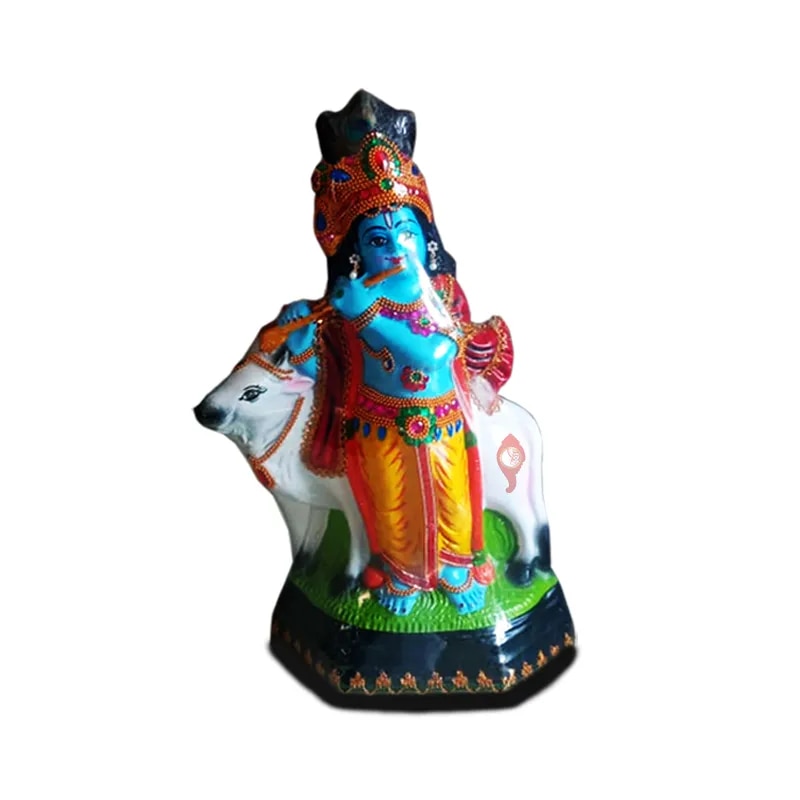 Krishna with cow medium image 1