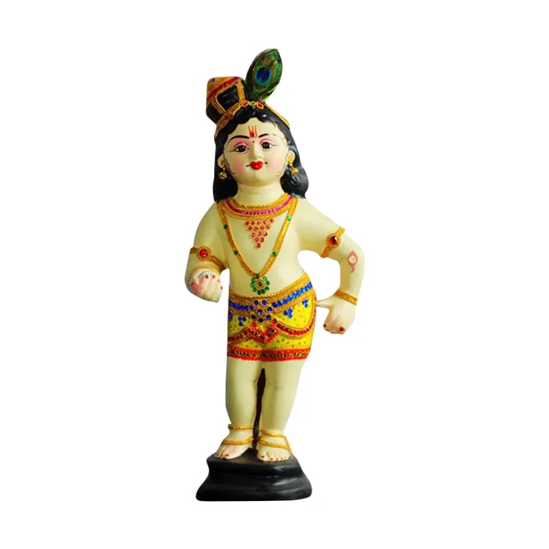 Krishna with butter (Height 24 inch /60 Cm/2 Feet) image 1