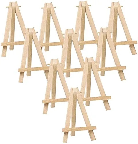 KRAFT 1 Pieces Wooden Mini Tripod Easel Stand for Small Tabletop Easels for Art Painting Artist Students and Displaying Photos (6 Inch) image 1