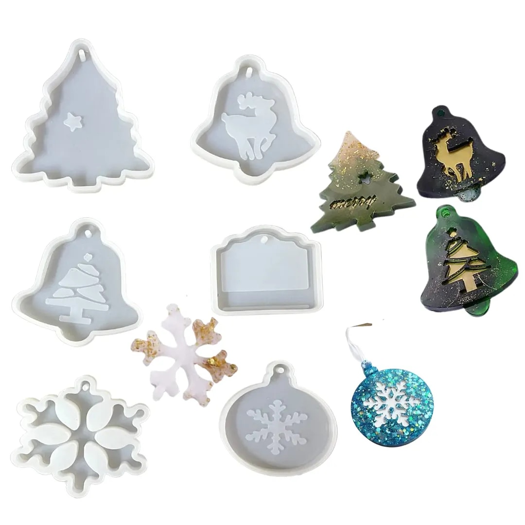 Christmas Snowflakes Epoxy Resin Moulds for Making Christmas Decorations image 1