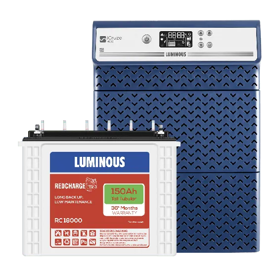 Luminous ICruze 4000 Inverter And RC 18000 150Ah Tubular Battery image 1
