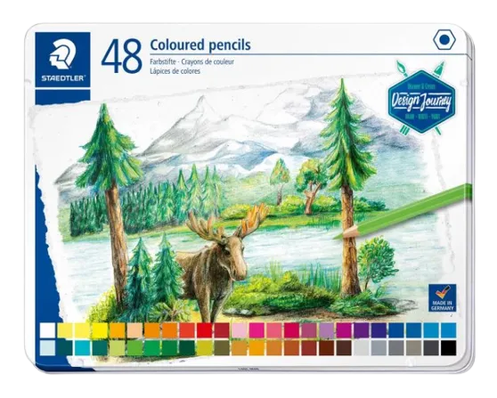 STAEDTLER 146C Coloured pencil Metal case containing 48 coloured pencils image 1