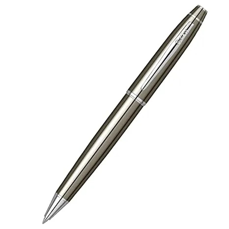 Scrikss Noble Titanium Finish Ball Point Pen, Titanium Plated Brass Body, Jumbo Type Refill, Twist Mechanism, Elegance Collection 57275 Visit the SCRIKSS Store image 1