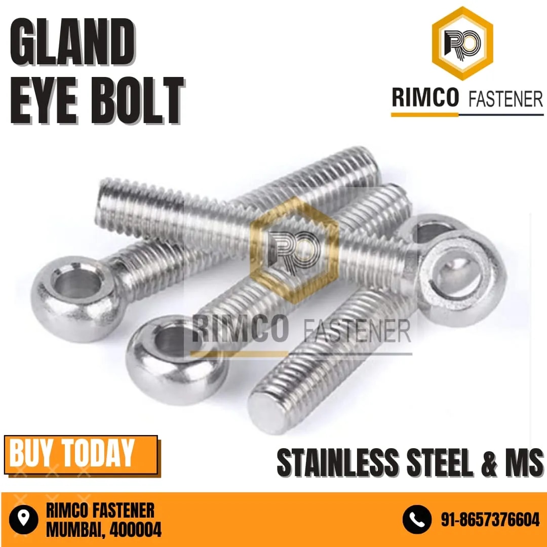 STAINLESS STEEL 304 GLAND EYE BOLT image 1
