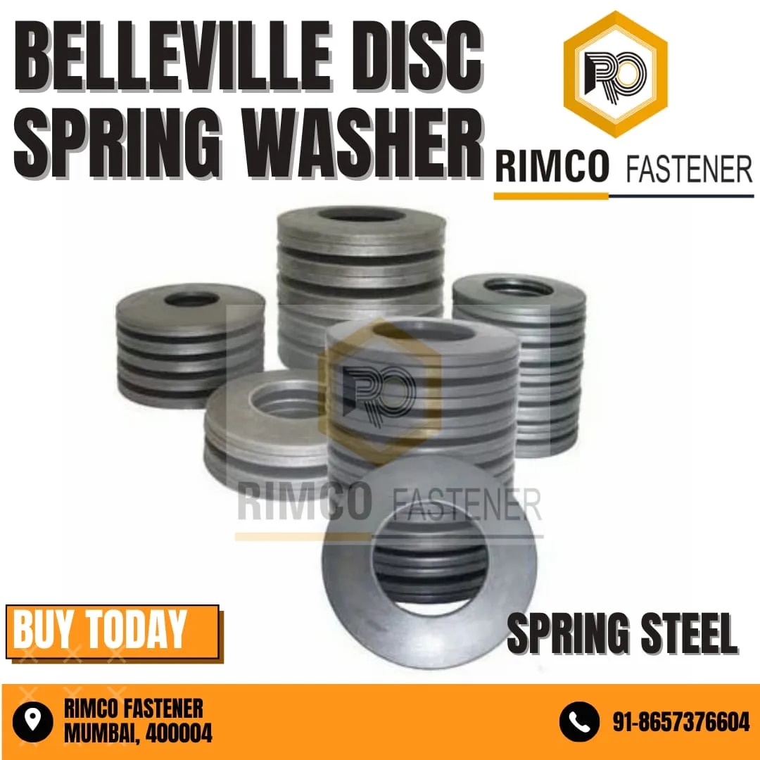 SPRING STEEL BELLEVILLE DISC SPRING WASHER image 1