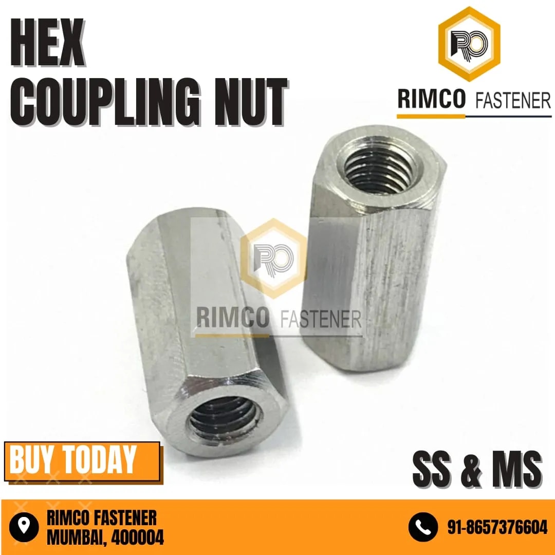 STAINLESS STEEL 316 HEX COUPLING NUT image 1