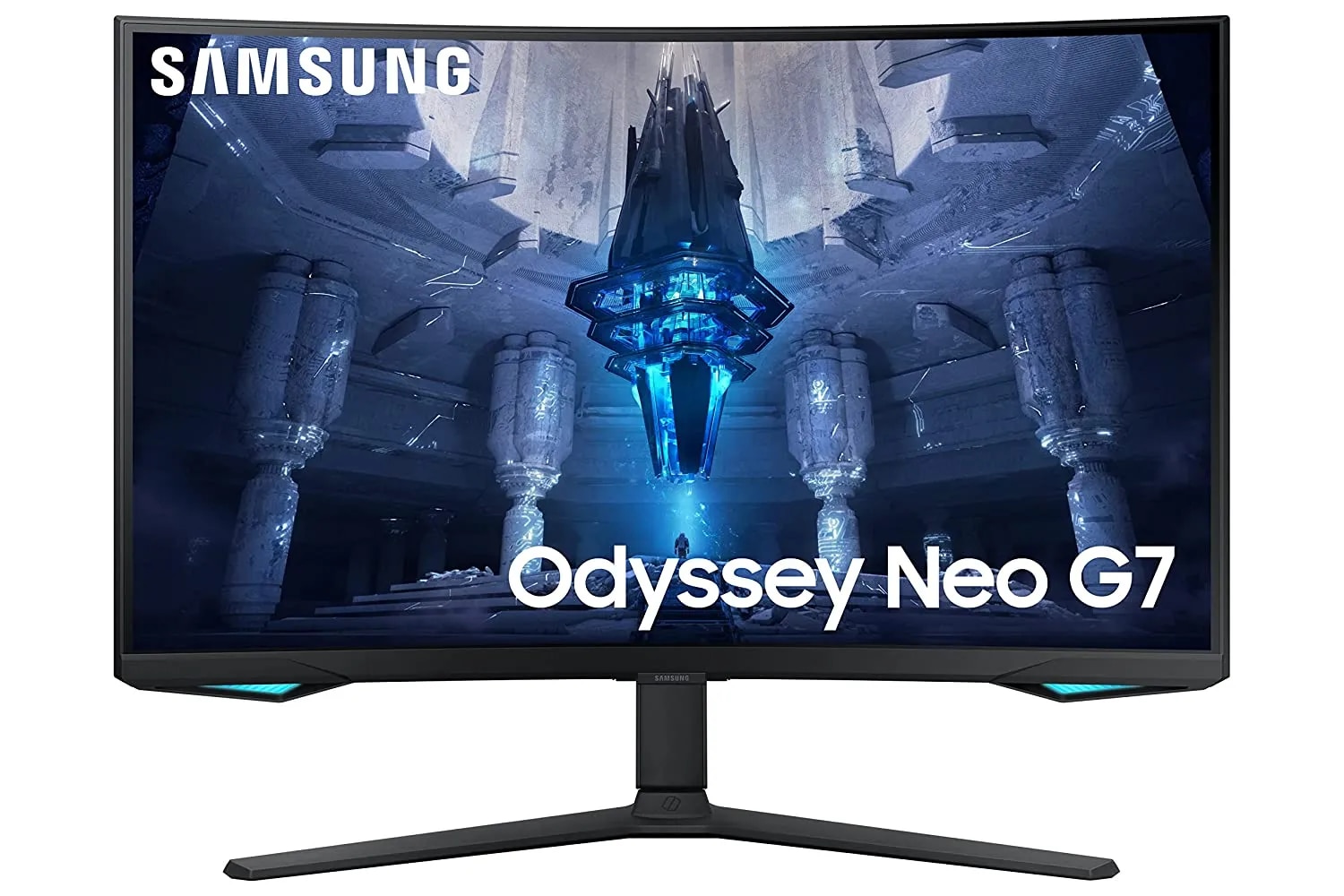 SAMSUNG 32-INCH LED 3840 x 2160 Pixels ODYSSEYS NEO G7 GAMING 4K UHD, MiINI-LED, 165 HZ, 1 MS, 1000R CURVED MONITOR, HAS, MATTE DISPLAY, QUANTUM, HDR2000, (LS32BG750NWXXL, BLACK) image 1