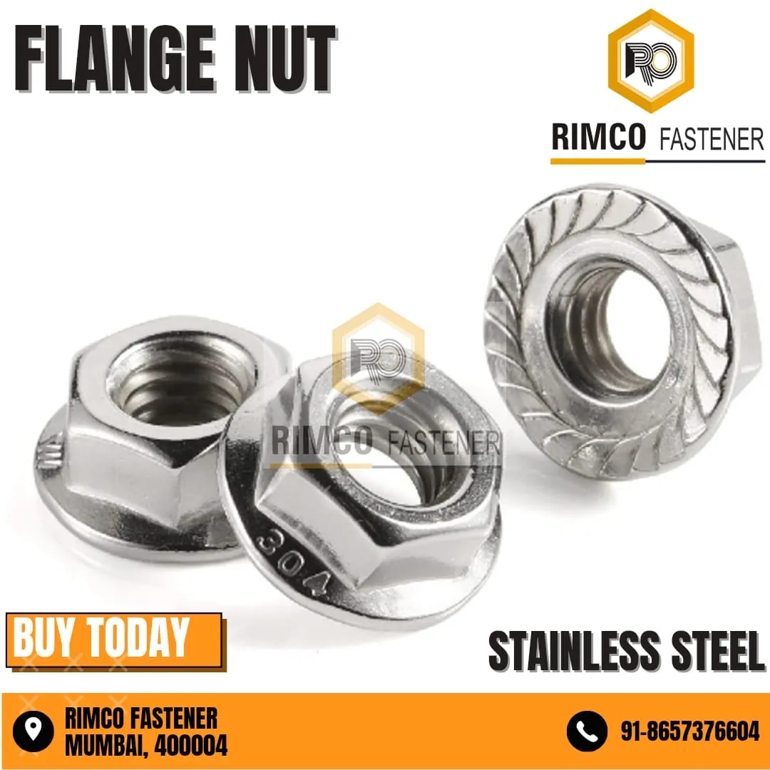 STAINLESS STEEL FLANGE NUTS DIN 6923 image 1
