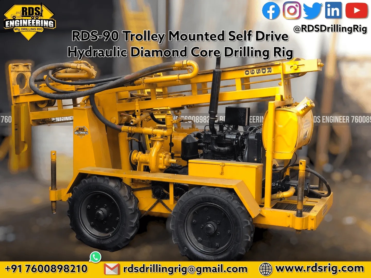 RDS-90 4x4 Mini Core Drilling Rig image 1