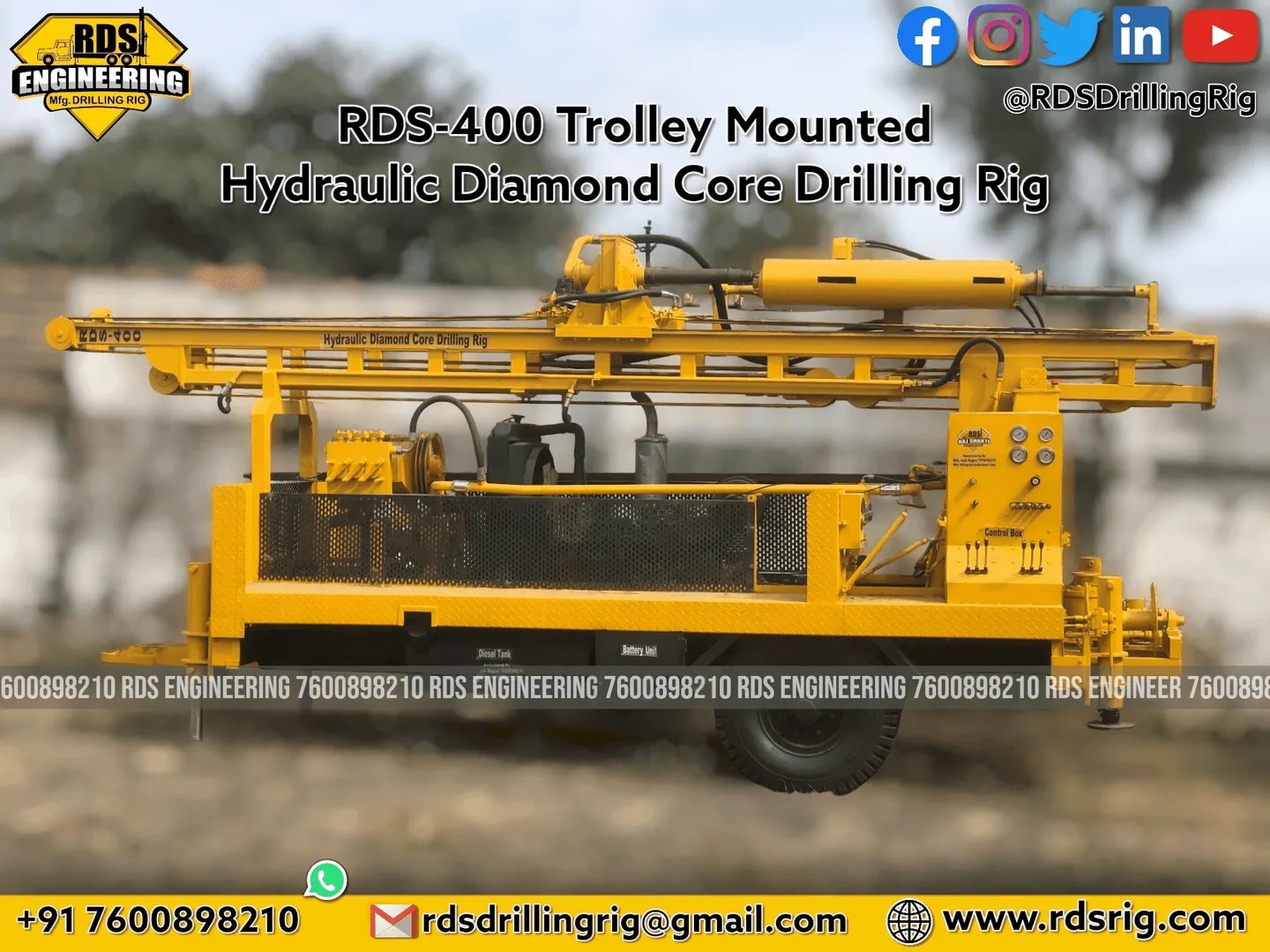 RDS-400 Trolley Mounted Rig image 1