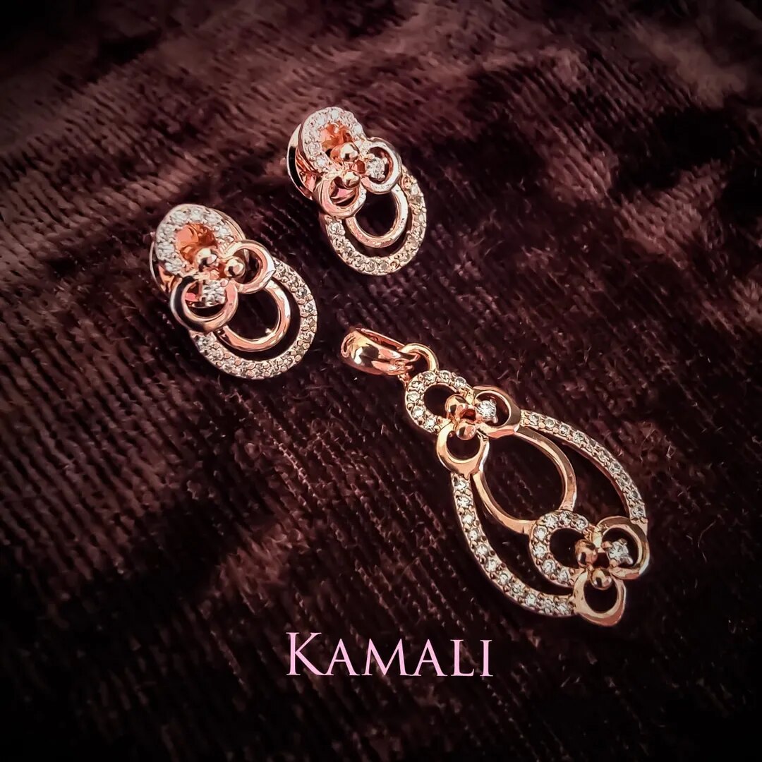 Rose Gold Pendant Set image 1