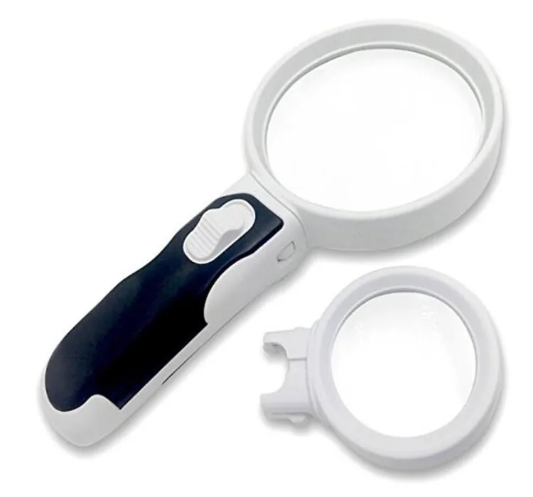 5X 10X handheld magnifier with LED light image 1