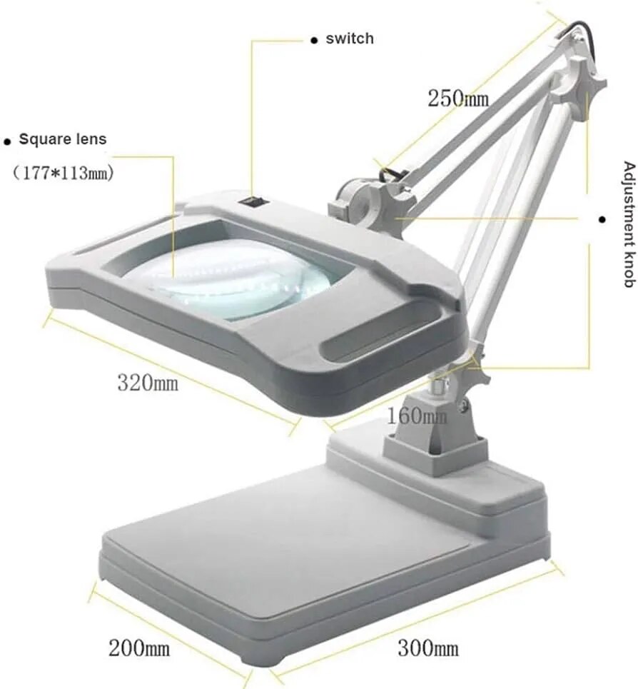 RECTANGULAR MAGNIFYING LAMP 10X image 1