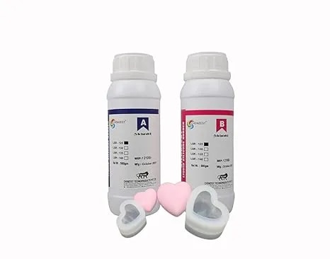 SILOCZEST Silicone Mold Making Kit,25A Liquid Silicone Rubber,1:1 Mixing Ratio|Jelly Tray,Artificial Jewelry,Cement Statues Mold Making|Translucent(500GM+500GM) image 1