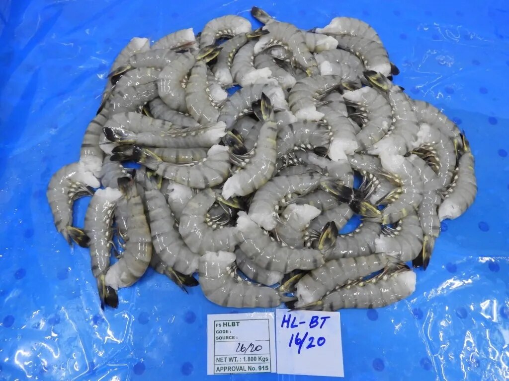 Headless Black Tiger Shrimps image 1