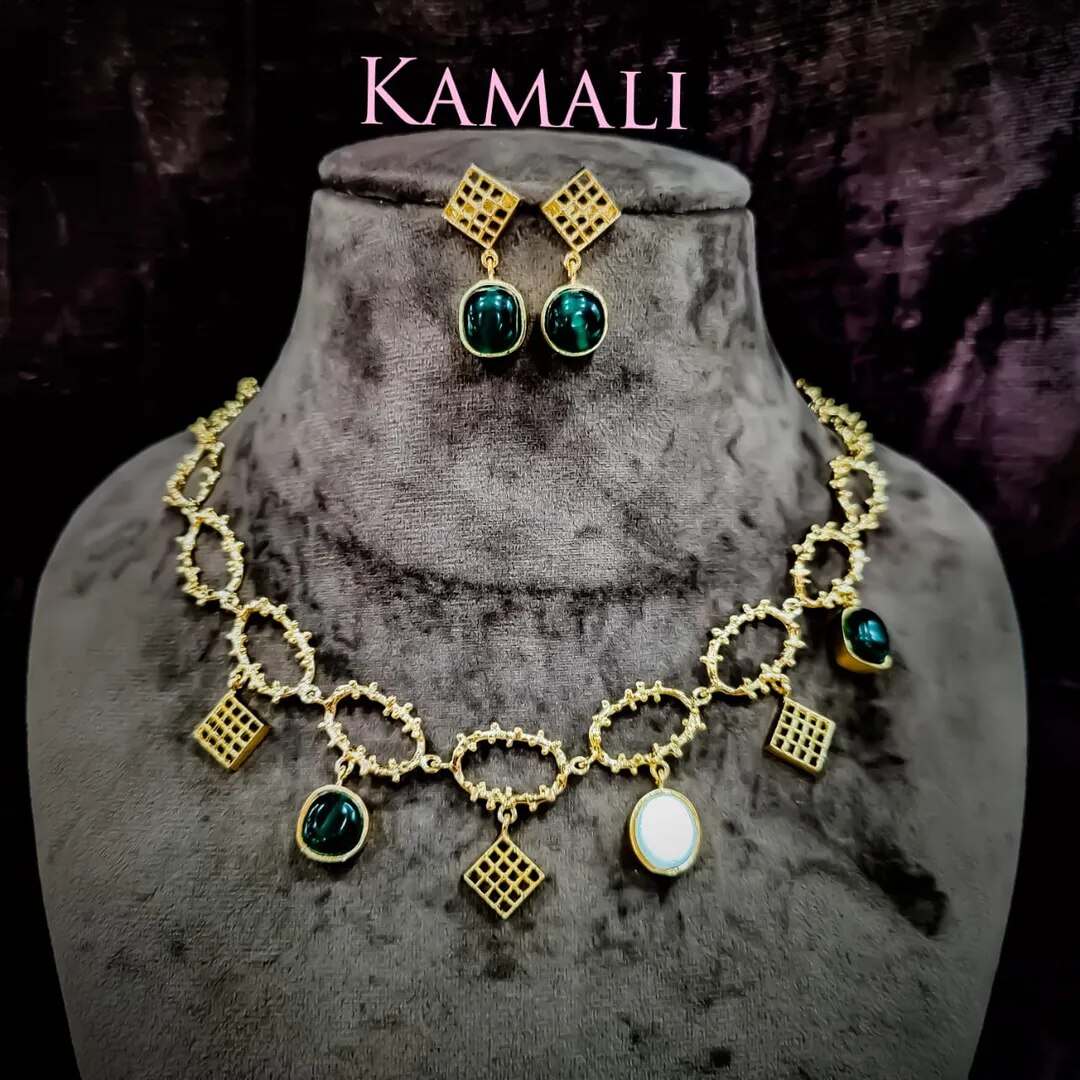 Mothe Of Pearl Necklace Set image 1