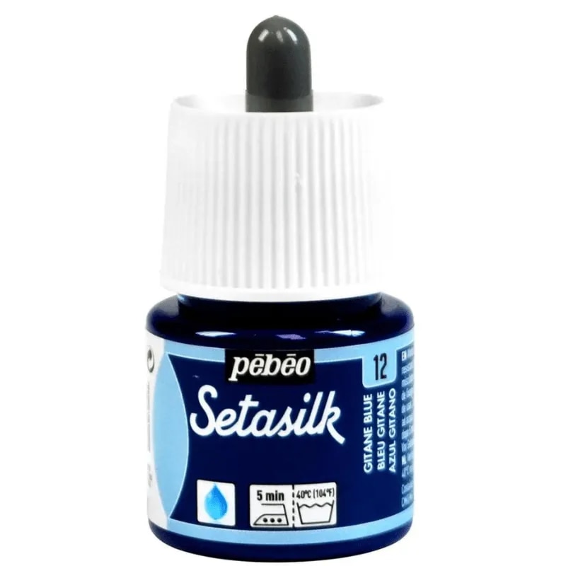 Pebeo Setasilk Silk Paint Colours – 45ML Gitan Blue image 1