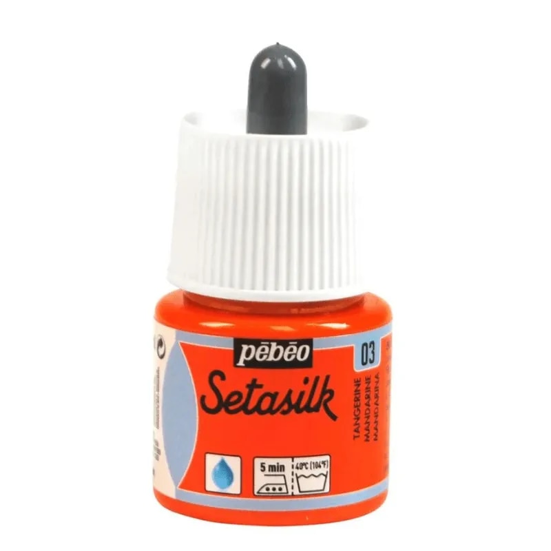 Pebeo Setasilk Silk Paint Colours – 45ML Tangerine image 1