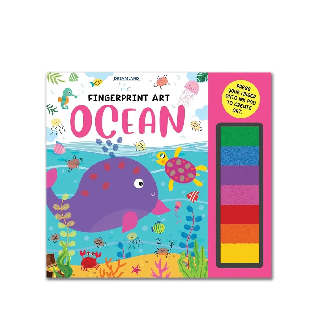 Ocean Fingerprint Art Activity Book for Children image 1