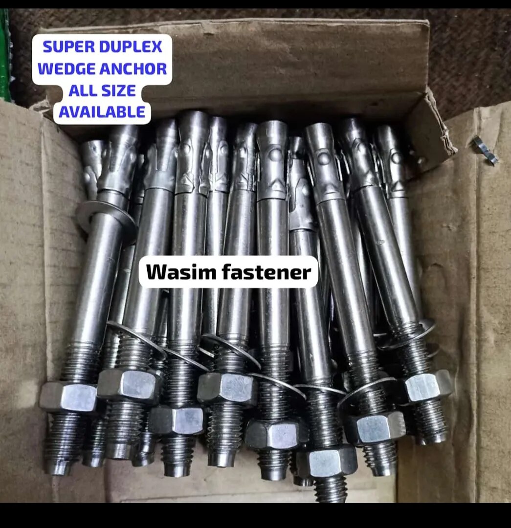 SUPER DUPLEX S32750 WEDGE ANCHOR THROUGH BOLTS ANCHOR BOLTS image 1