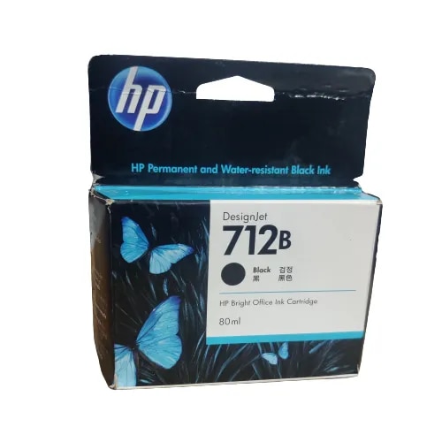 Hp Design Jet 712B Black Cartridge -80ml (Original) image 1
