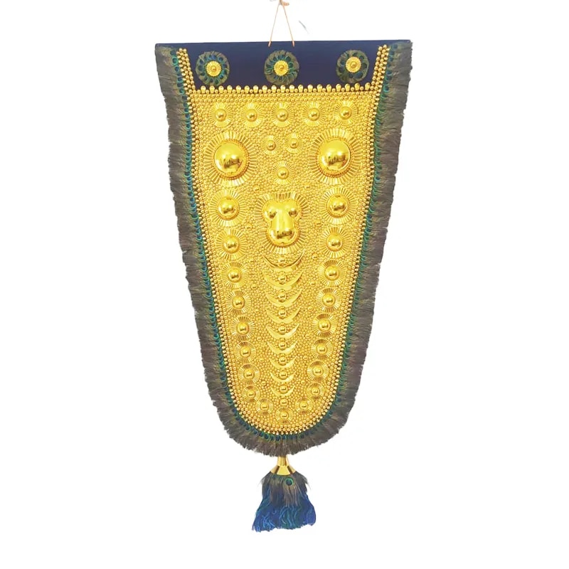 Nettipattam 6 feet with outer side peacock feather image 1