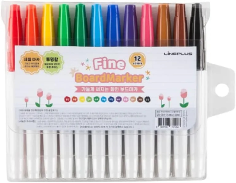 LINEPLUS Colour White Board Marker Set of 12 image 1