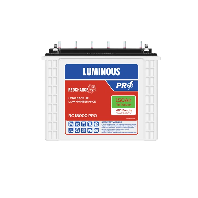 RED CHARGE RC 18000 Pro 150 Ah 12V LUMINOUS BATTERY TALL TUBULAR image 1