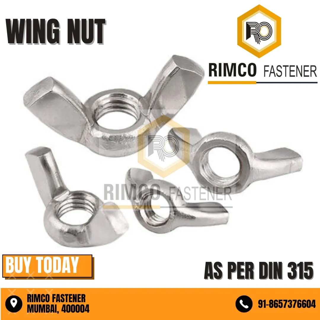 SS 304 WING NUTS AS PER DIN 315 image 1