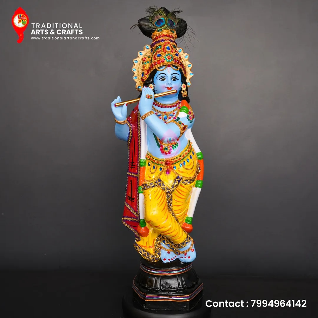 lord krishna statue for home (Height 33 inch/2.75 Feet/84 Cm) image 1