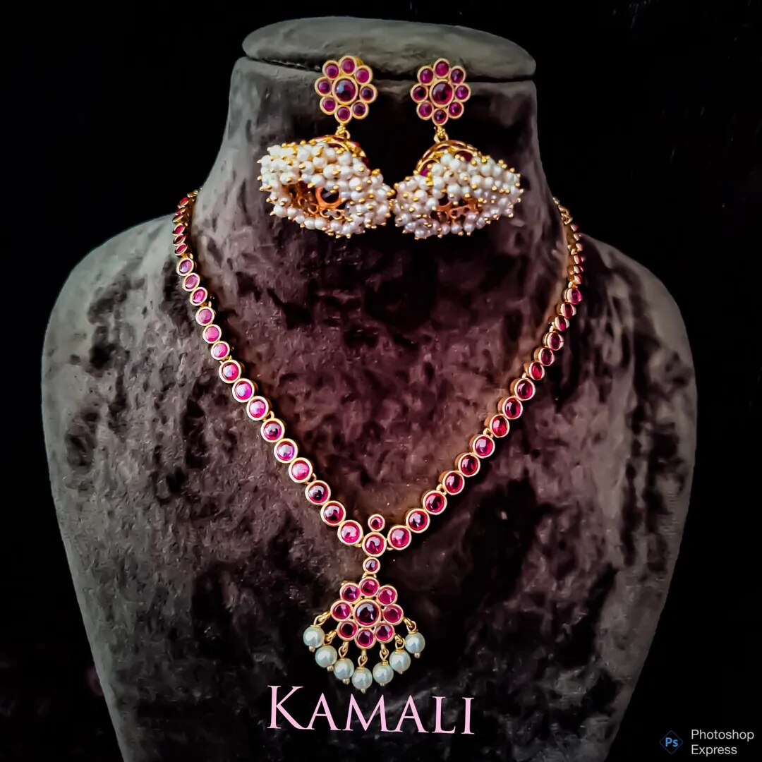 Antique Kempu Necklace image 1