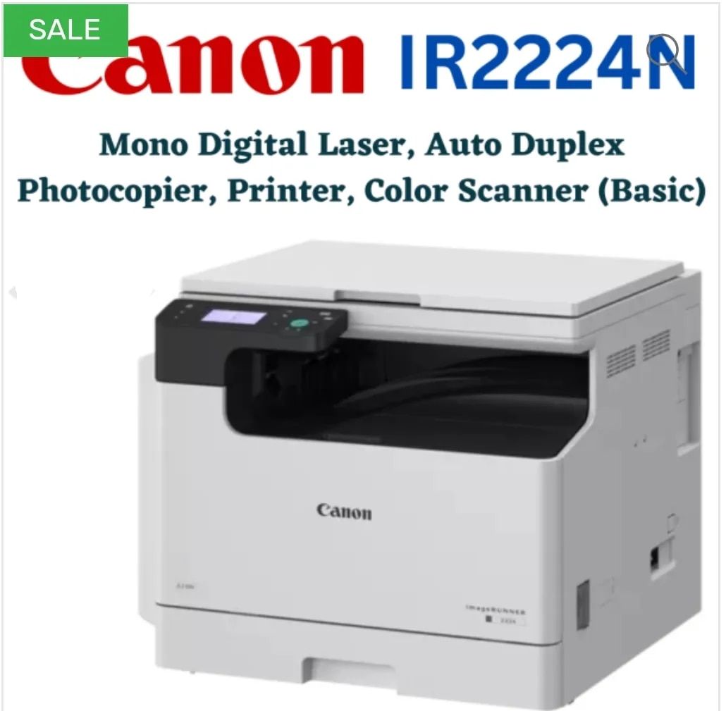 Canon IR 2224N A3 Size, Mono Digital Laser, Photocopier, Printer, Color Scanner (Basic) image 1