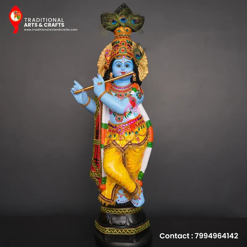 Lord Krishna Idol Height (3.5 Feet/106 Cm) image 1