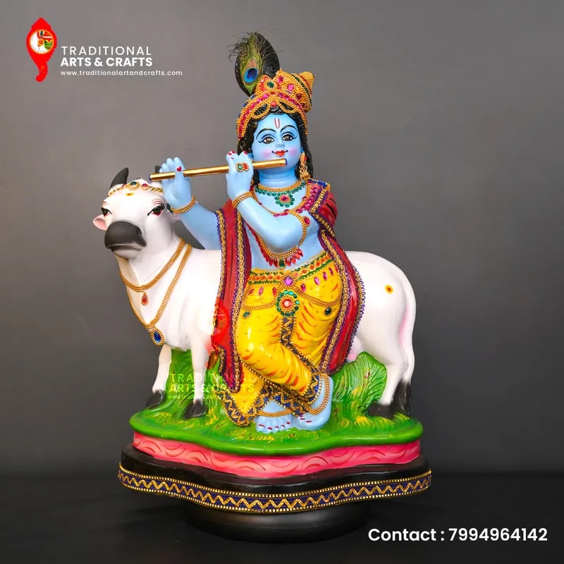 Krishna with cow image 1