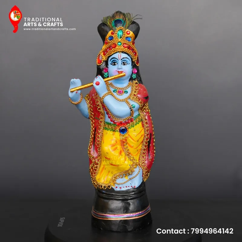 Lord Krishna Idol (Height 13 Inch/32 Cm/1 Feet) image 1