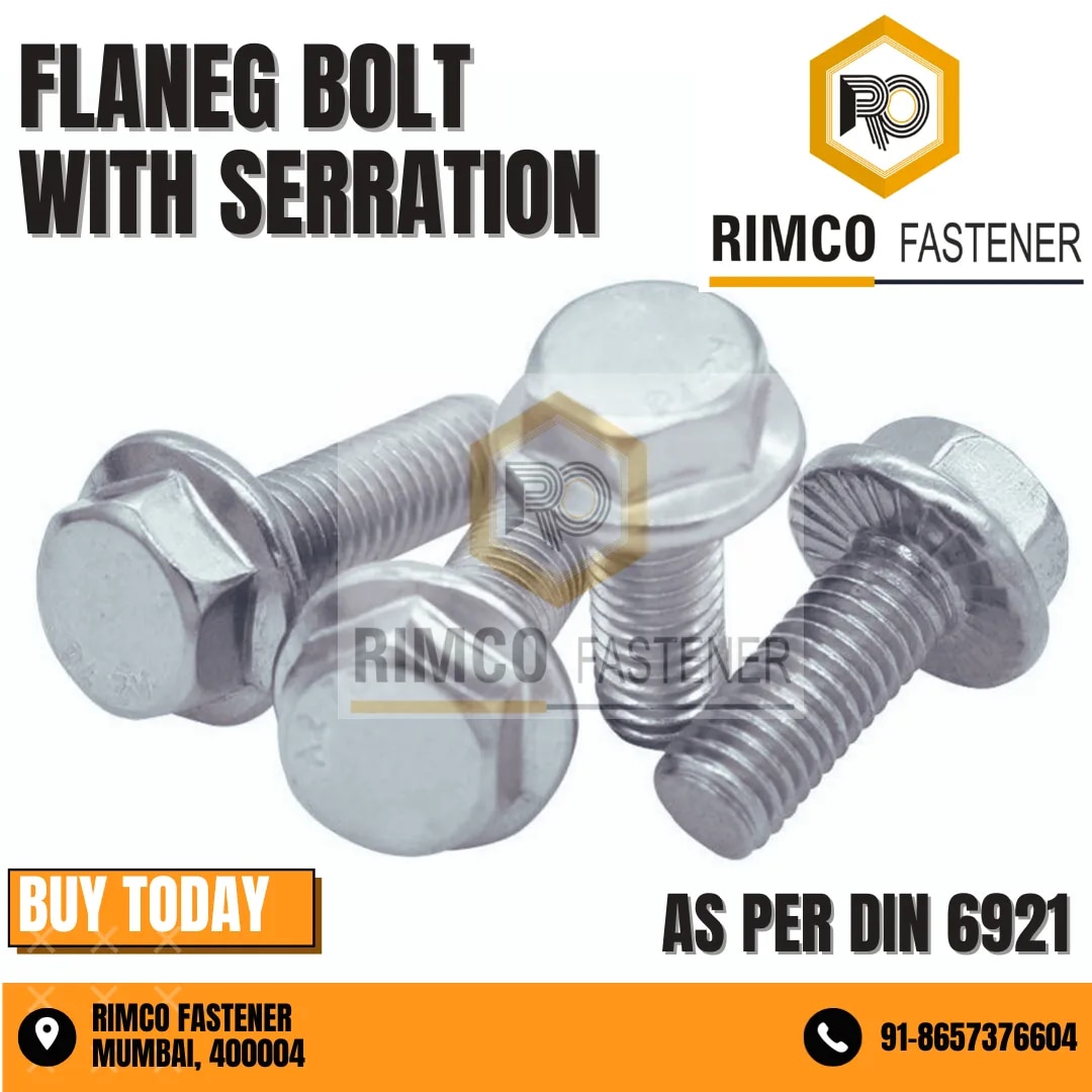 Stainless Steel 304 Flange Bolts With Serration image 1