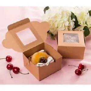 KRAFT PAPER BROWNIE BOX 3X3X3.5 image 1