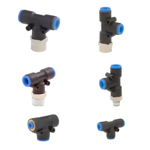 Janatics Tee Type Fittings - M5, 1/8, 1/4, 3/8, 1/2, 3/4, 1” image 1