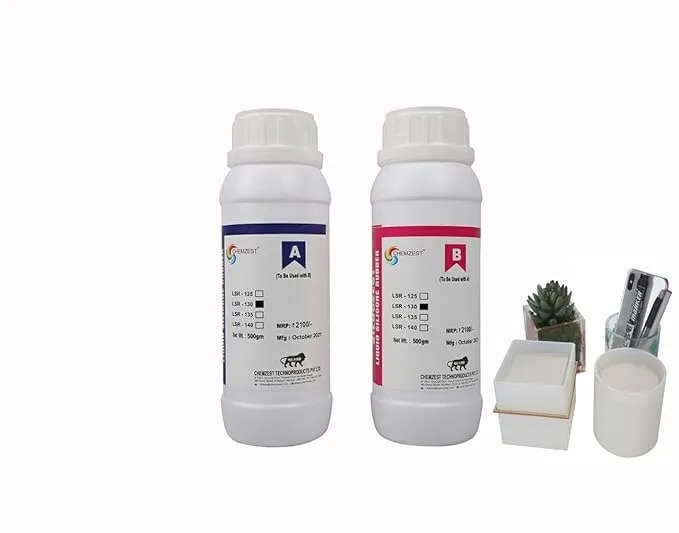 SILOCZEST Silicone Mold Making Kit,30A Liquid Silicone Rubber,1:1 Mixing Ratio|Ceramics Mold,Robot Dummies,Mechanical Component Mold Making| Translucent(1KG) image 1