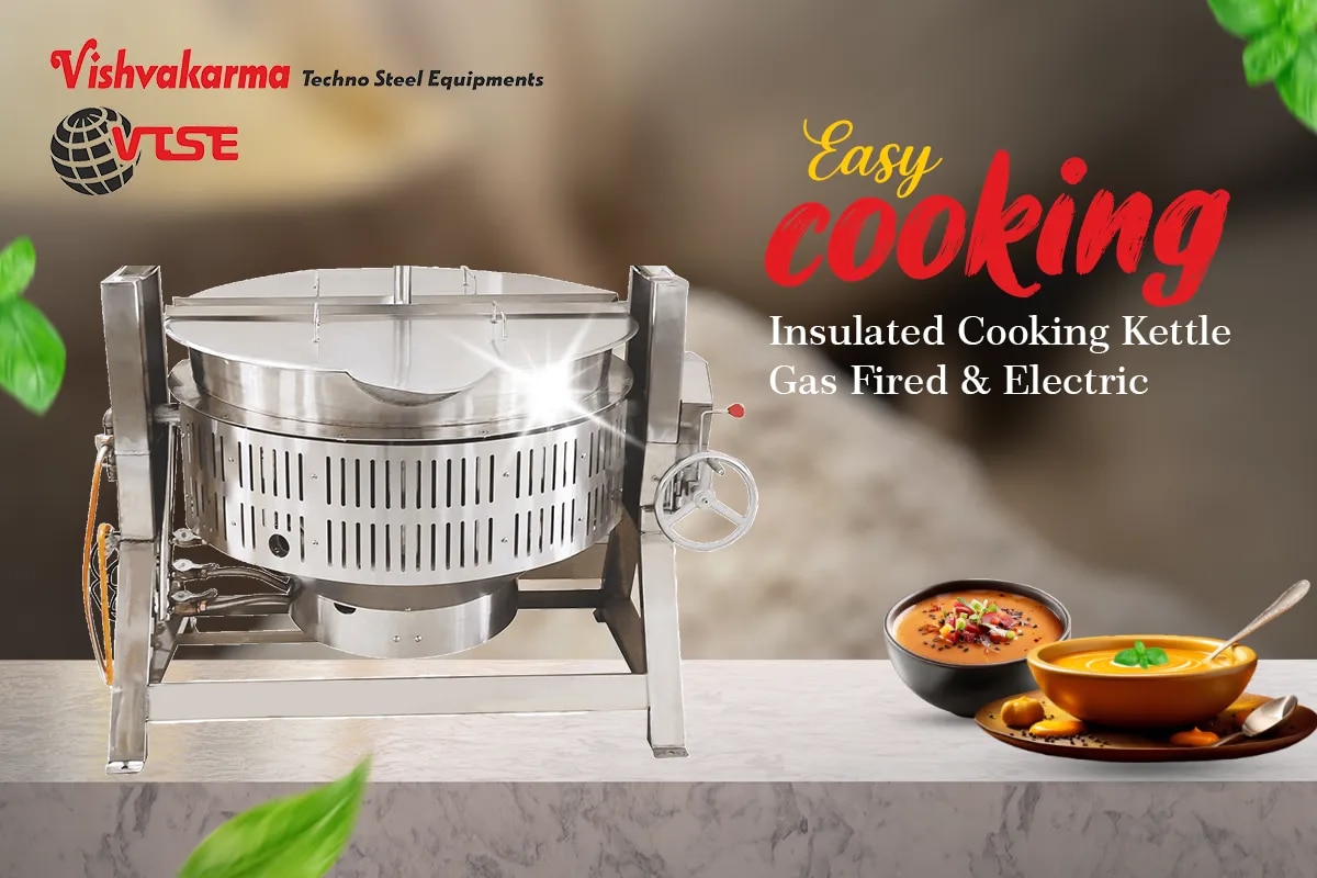 Energy Saving Cooking Kettle | Commercial SS 304 Steam Jacketed Kettle | VTSE image 1
