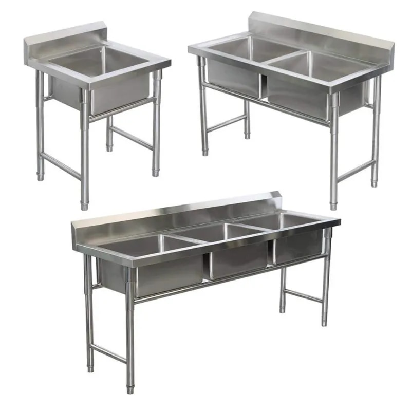 Stainless Steel Sink | Commercial Kitchen SS Sink | Heavy Duty Food Service Sink | VTSE image 1