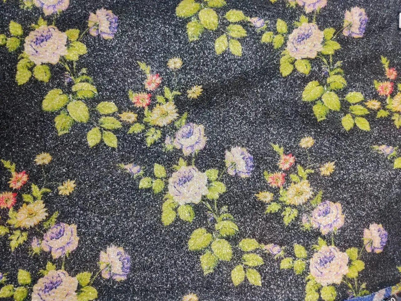 Lurex Fur Digital Print Fabric in Surat image 1