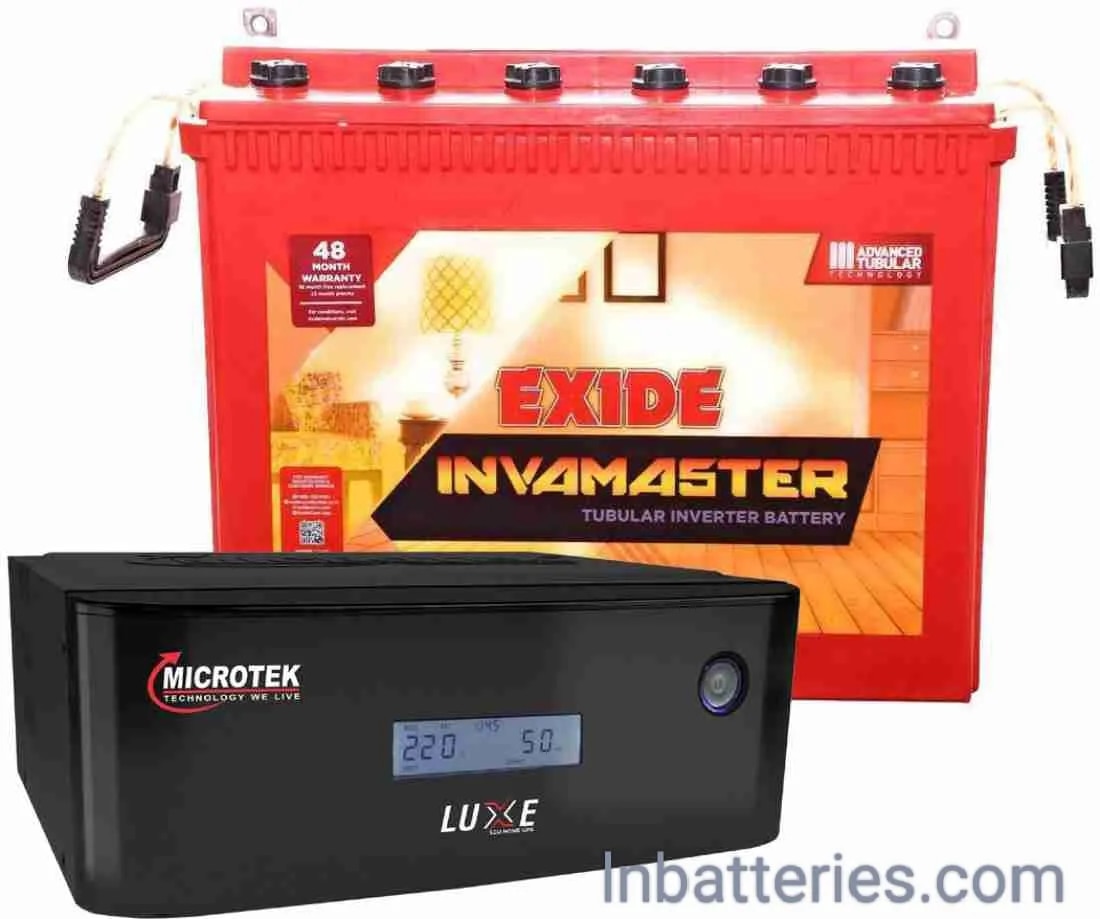 EXIDE IMTT1500 Tubular Inverter Battery (150AH) + MICROTEK UPS LUXE SW 1200VA image 1