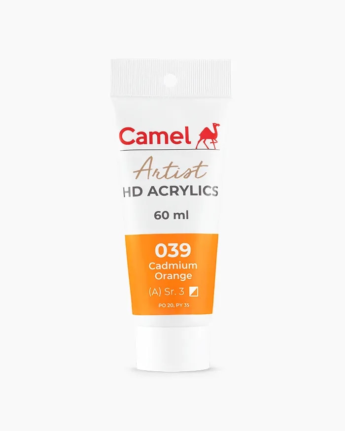 Camel Artist HD Acrylics Tube Cadmium Orange in 60 ml image 1