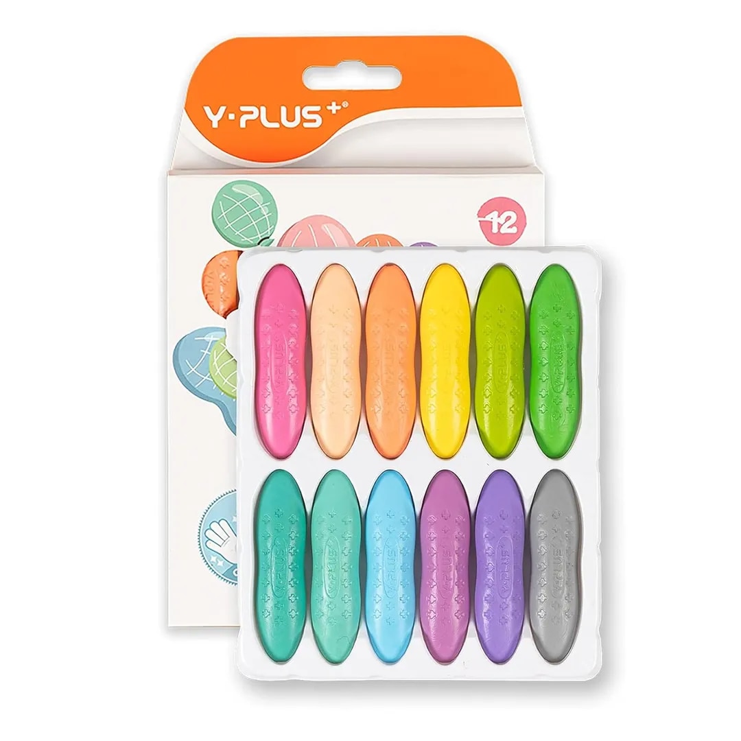 Y Plus Peanut Pastel Crayons 12 Shades image 1