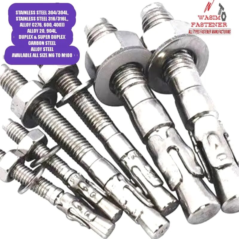 SS 304 ANCHOR FASTENER SS 304 Wedge Anchor SS 304 Mechanical Anchor SS 304 Anchor Bolt SS 304 Through Bolt SS 304 Expansion Bolt image 1