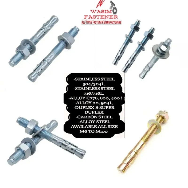 SS Wedge Anchor Fastener M6 M8 M10 M12 M14 M16 M18 M20 M22 M24 M27 M30 M36 image 1