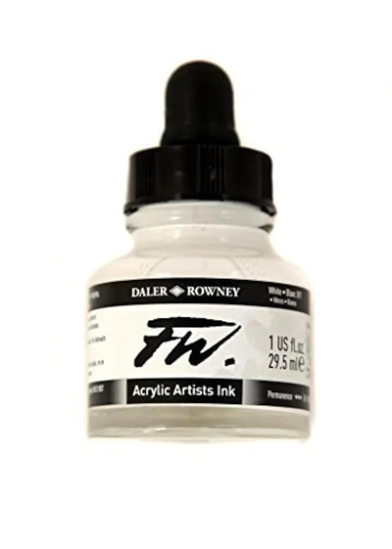 Daler Rowney Artists Acrylic Ink 29.5 ML Pot - White image 1