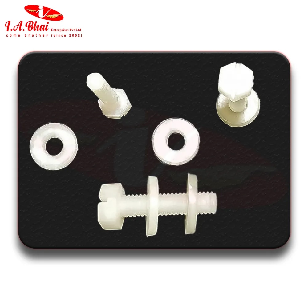 Nylon Nut Bolt With Washer image 1