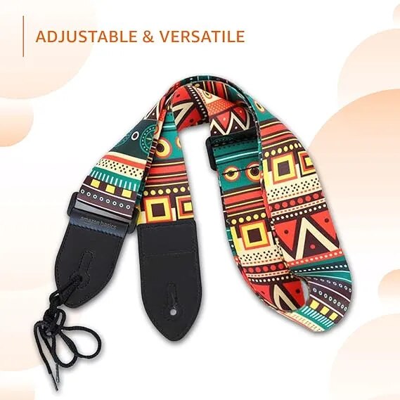 Adjustable Guitar Strap with PU Leather image 1